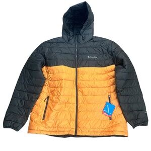 Columbia Men’s 2X Powder Lite Il Hooded Jacket Omni Heat Zippered Pockets Puffer